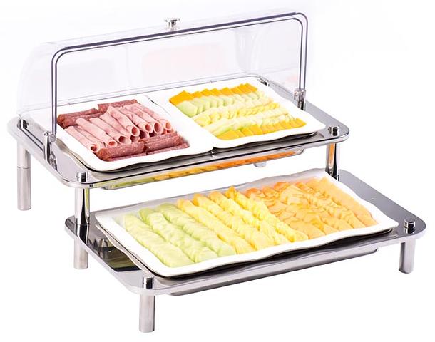 Buffet Enhancements Cold Display Pan Rectangular Divided Insert